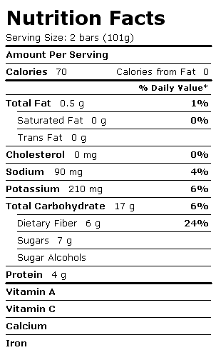 Nutrition Facts Label for Blue Bunny Sweet Freedom Bars, no Sugar Added, Reduced Fat, Fudge Lites